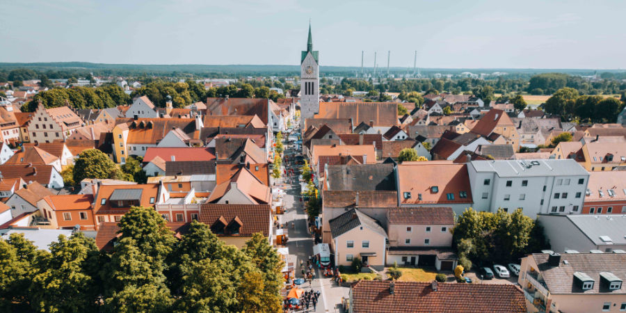 Neustadt a.d. Donau von oben